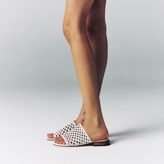 Sandália Flat Tressê White