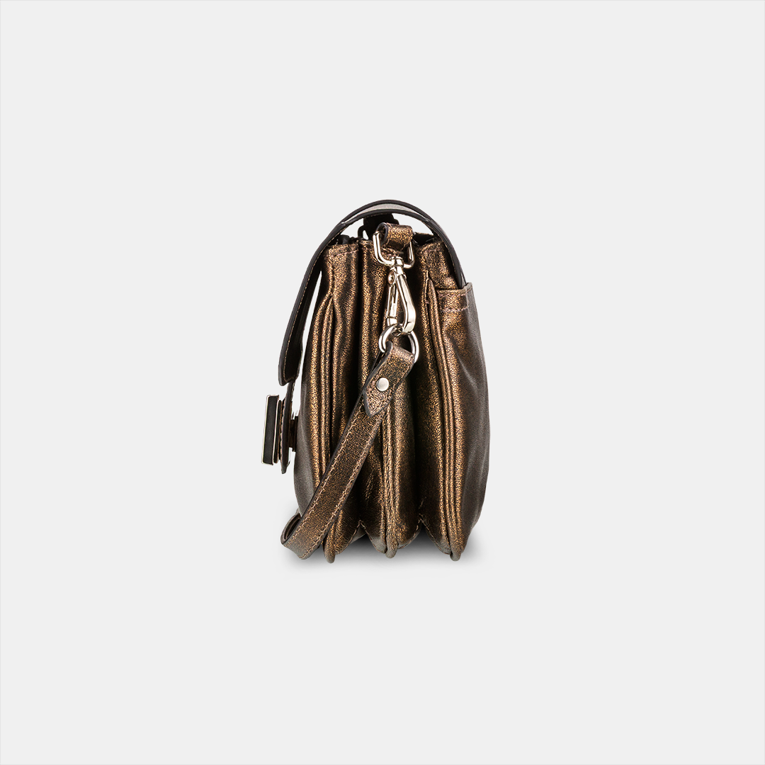 Bolsa Catarina Metalizada Ouro