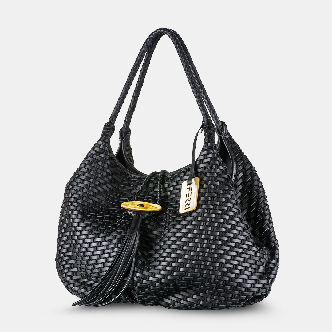 bolsa feminina em tresse de couro