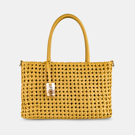 Bolsa Tote Tressê Amarela