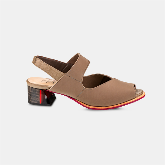 Sandália Elastano Concreto Salto Acrílico