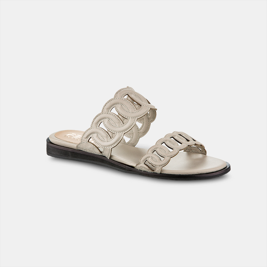 Sandália Flat Elos Off White