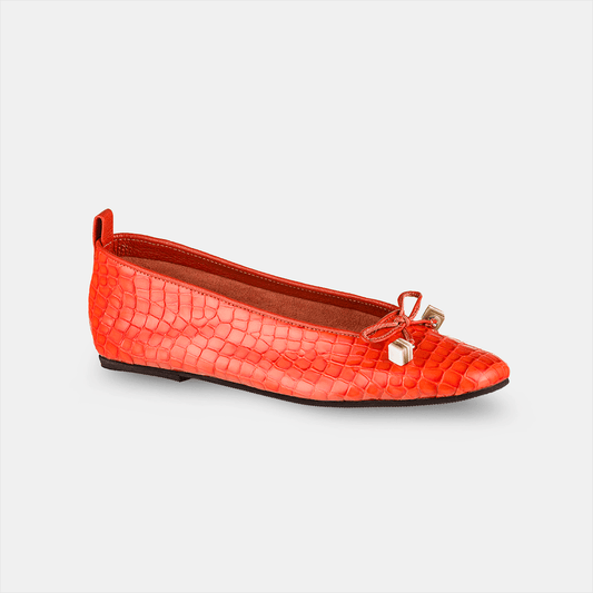 Sapatilha Roma Croco Orange - Ferri São Paulo
