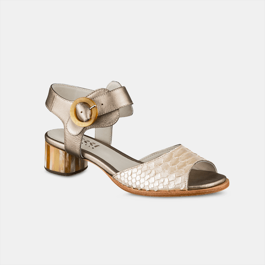 Sandália Firenze Baixa Python Perolado - Ferri São Paulo