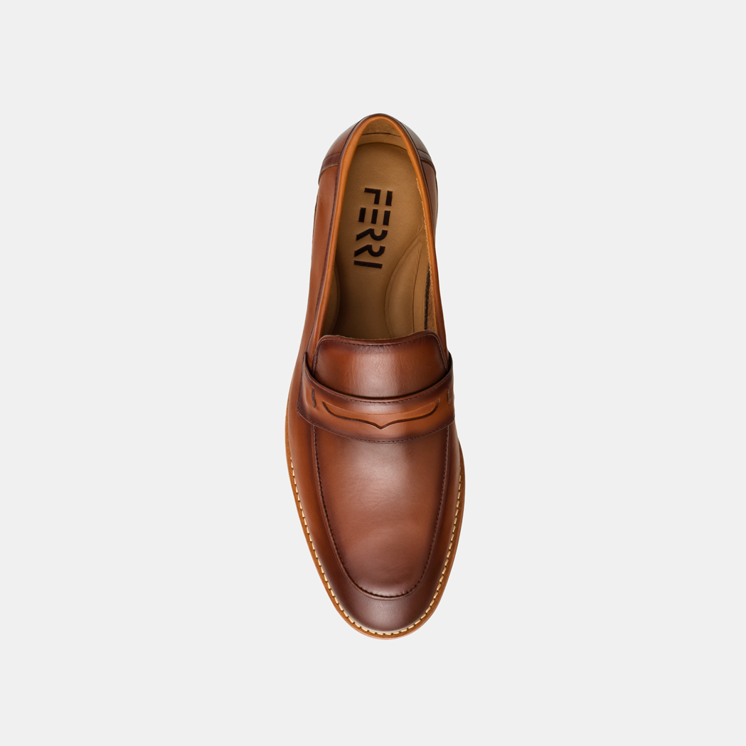 Mocassim Masculino Gravata Couro Brown