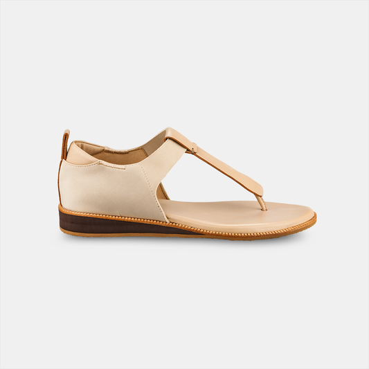Sandália Rasteira Elastano Nude