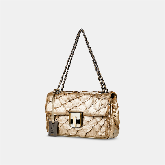 Bolsa Clássica Pirarucu Metalizado