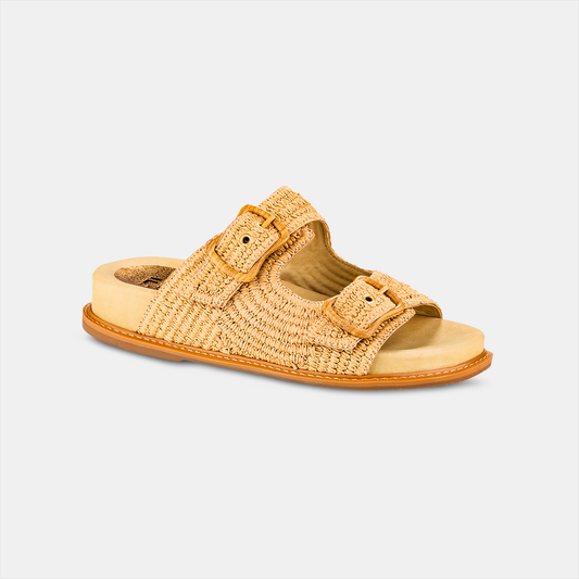 Sandália Papete Ráfia