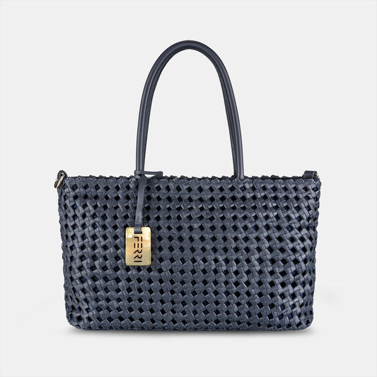 Bolsa Tote Tressê Azul Marinho