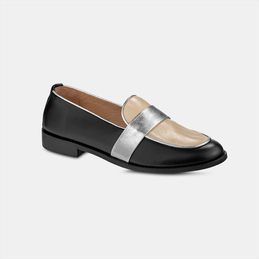 Mocassim Flat Couro Black