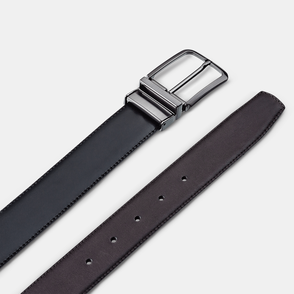 Cinto Masculino Costura Dupla Face Café - Ferri São Paulo