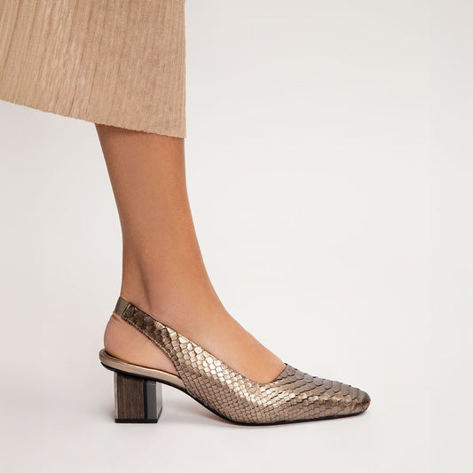 Sling Back Python Metalizado