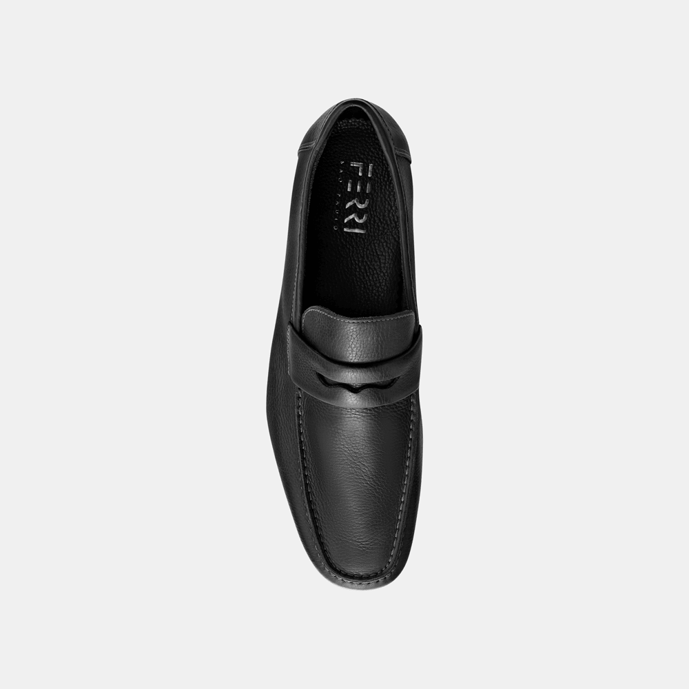 Loafer Gravata Couro Preto - Ferri São Paulo