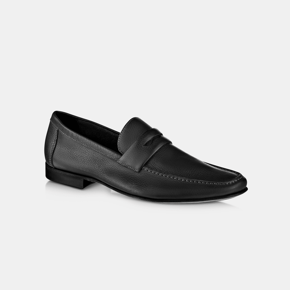 Loafer Gravata Couro Preto - Ferri São Paulo