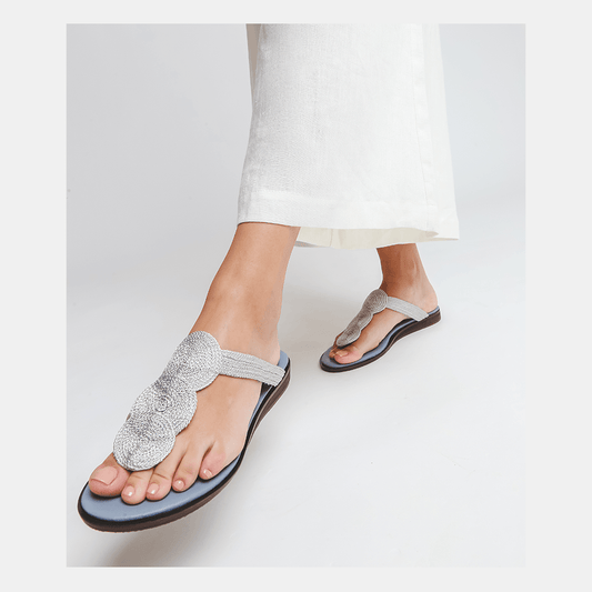 Rasteira Ráfia Silver - Ferri São Paulo