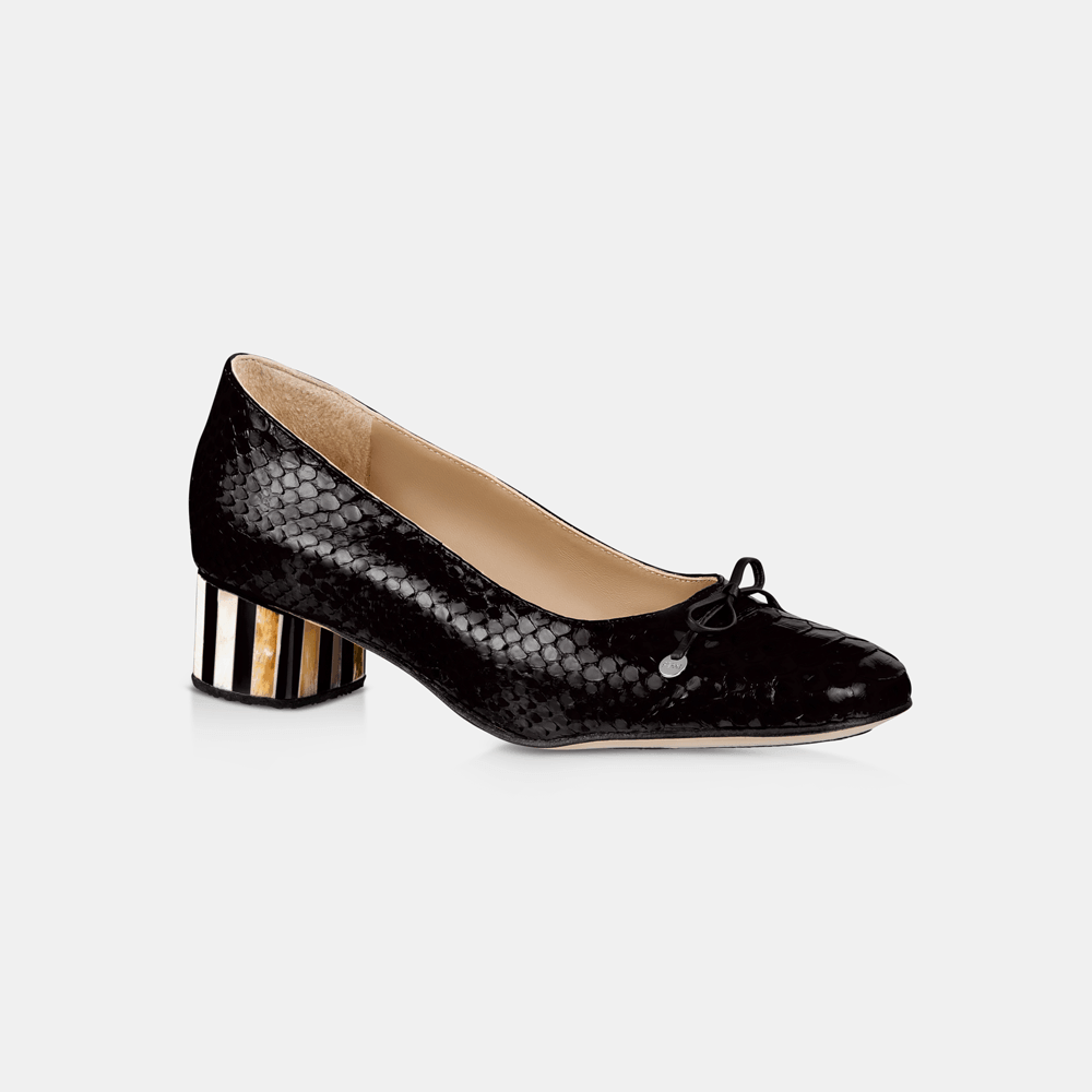 Scarpin Clássico Python Preto - Ferri São Paulo