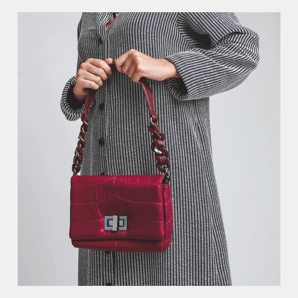 Bolsa Bariloche Matelassada Mini Vinho - Ferri São Paulo