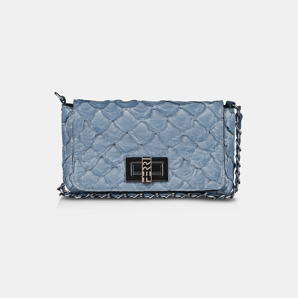 Bolsa Transversal Pirarucu Blue - Ferri São Paulo