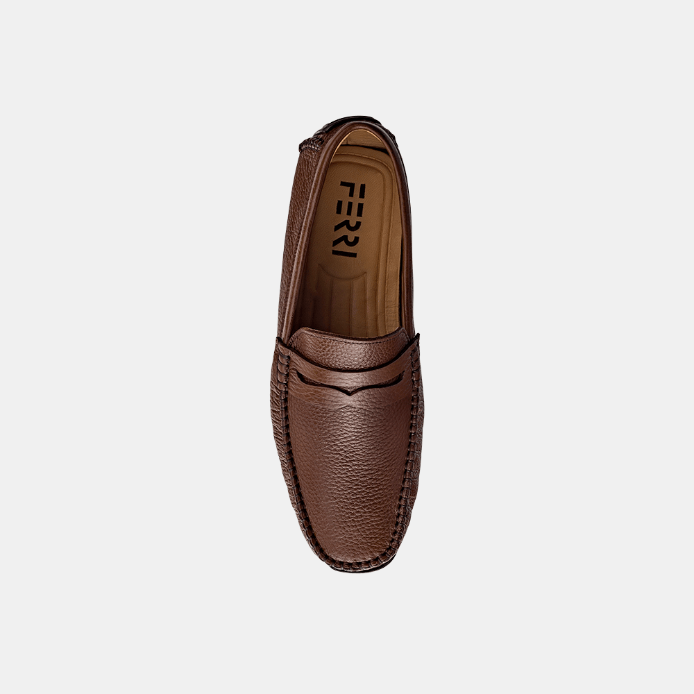 Drive Masculino Gravata Couro Marrom - Ferri São Paulo