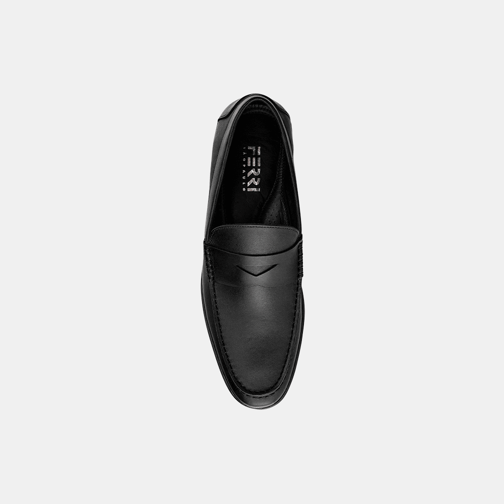 Mocassim Casual Preto Solado Borracha - Ferri São Paulo