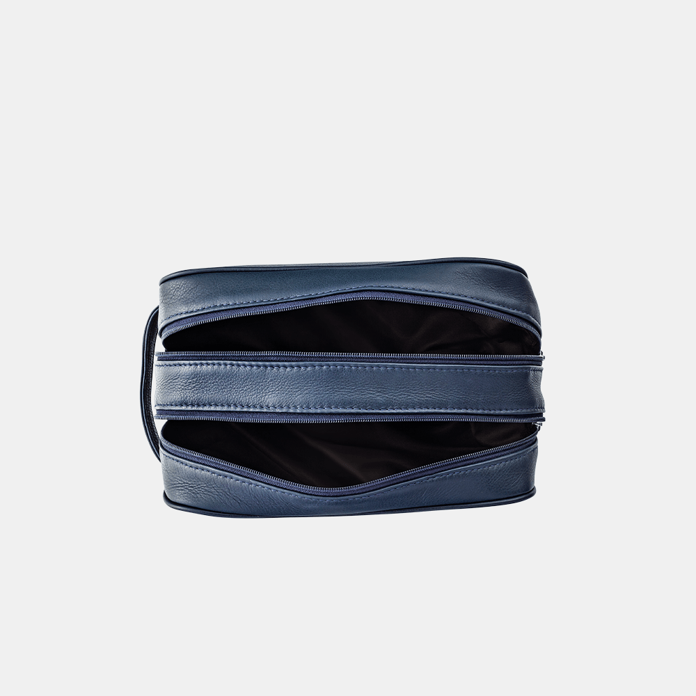 Necessaire Couro Azul - Ferri São Paulo