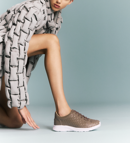 Tênis Couro Tressê Oliva