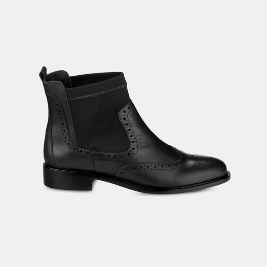 Bota Brogue Cano Médio Preta