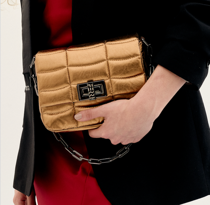 Bolsa Lili Metalizada Ouro