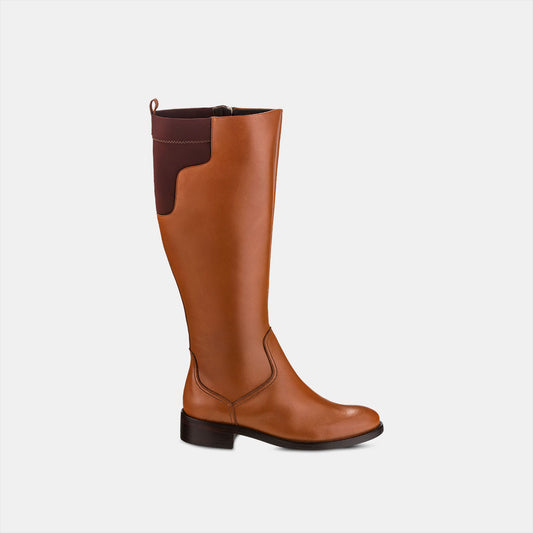 Bota Couro Cano Longo Camel
