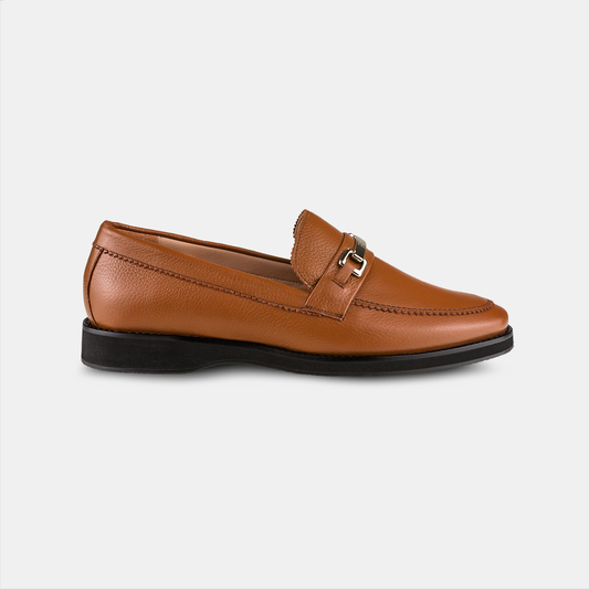 Mocassim Feminino Couro Camel