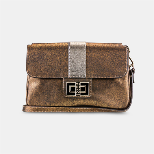 Bolsa Catarina Metalizada Ouro