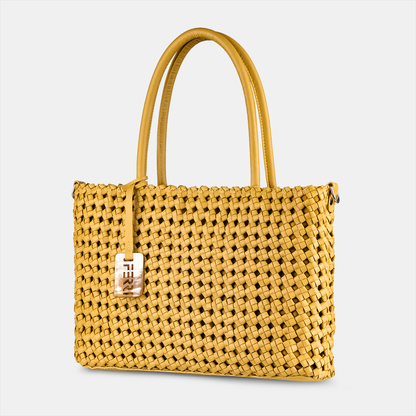 Bolsa Tote Tressê Amarela