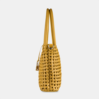 Bolsa Tote Tressê Amarela