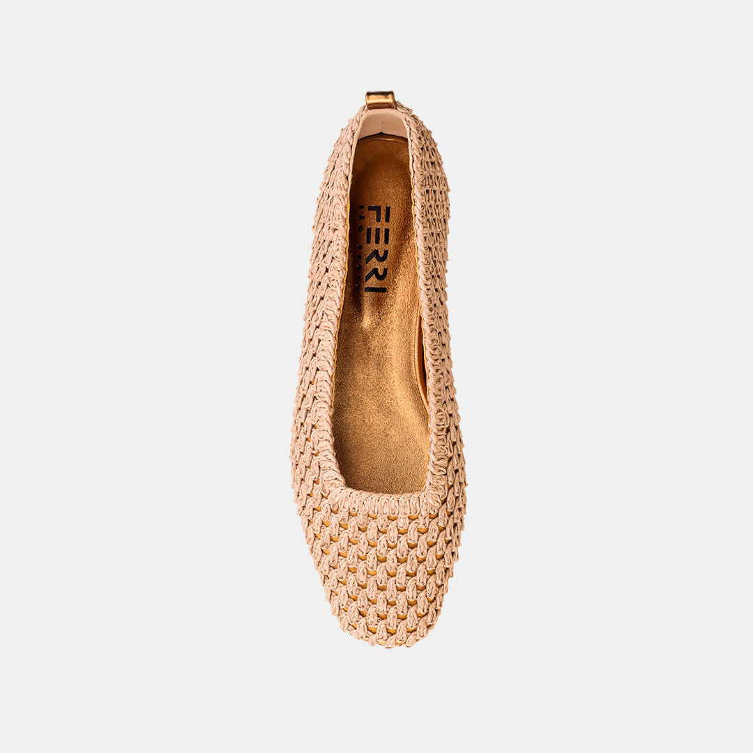 Sapatilha Crochê Bege