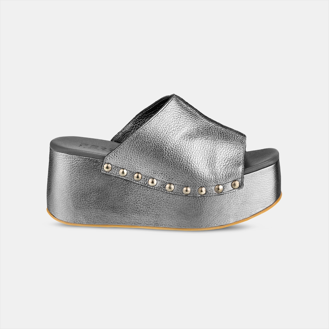 Tamanco Plataforma Metalizado