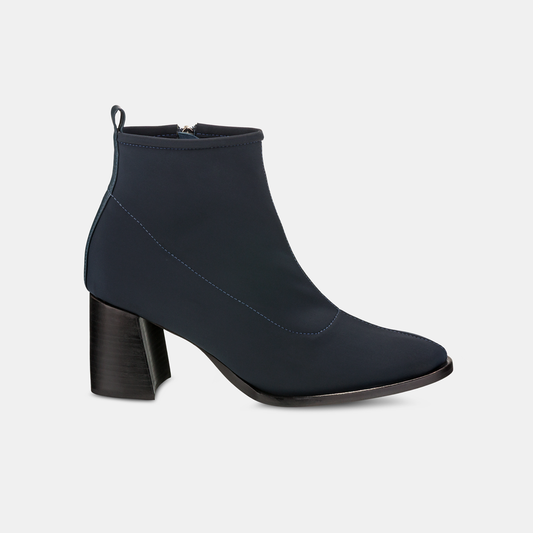 Bota Elastano Salto Alto Azul Marinho