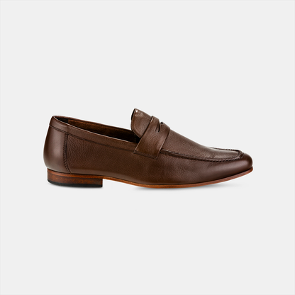 Loafer Masculino Solado Couro Café