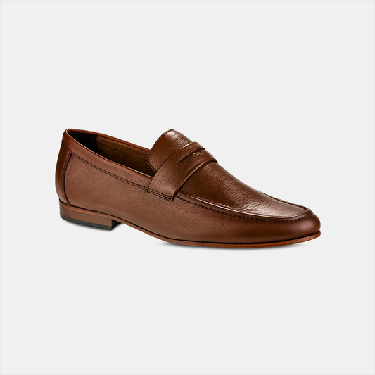 Loafer Masculino Solado Couro Conhaque