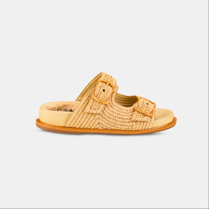 Sandália Papete Ráfia