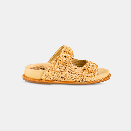 Sandália Papete Ráfia
