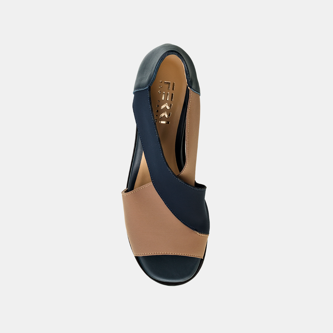 Sandália Verona Concreto e Marinho