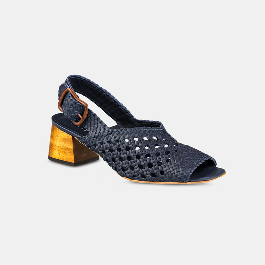 Sandália Salto Médio Tressê Marinho