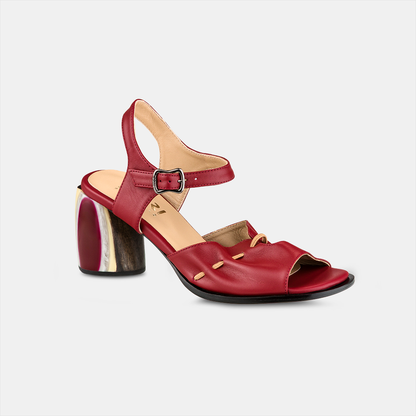 Sandália Ferrara Salto Alto Cereja