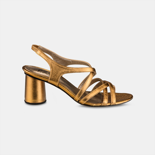 Sandália Tiras Ouro