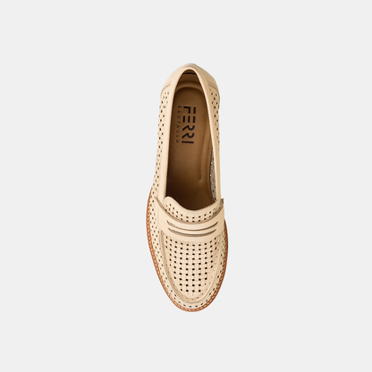 Mocassim Recorte Laser Off White