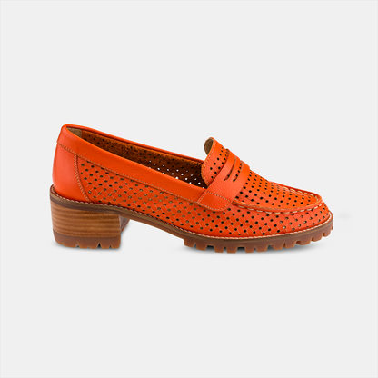 Mocassim Recorte Laser Orange