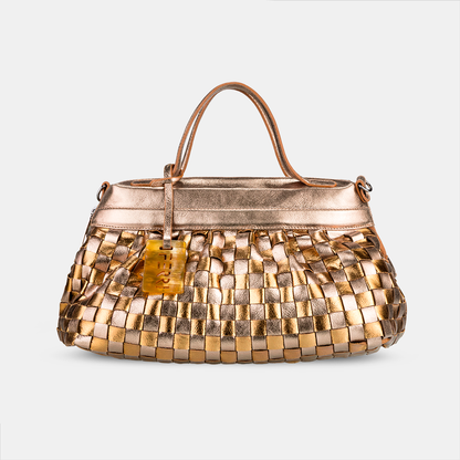 Bolsa Lulu Tressê Metalizado Prata