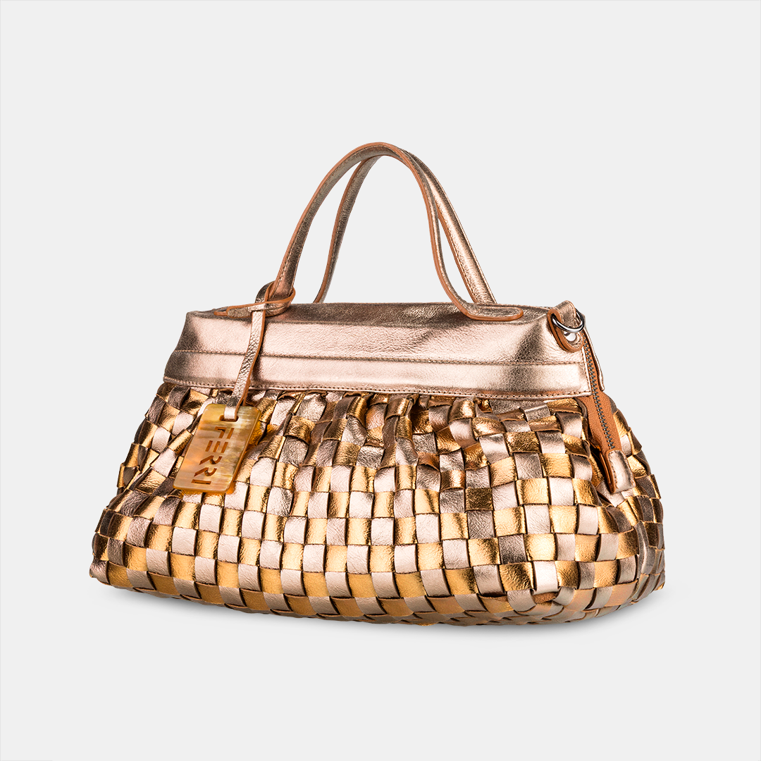 Bolsa Lulu Tressê Metalizado Prata