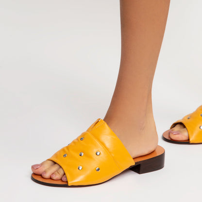 Sandália Flat Capri Amarela
