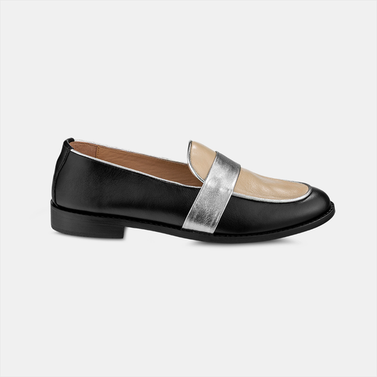 Mocassim Flat Couro Black